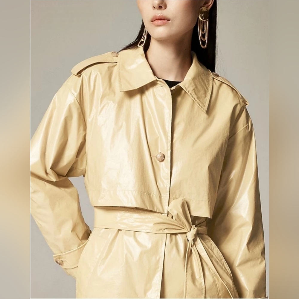 Shiny Rain or Shine Trench Coat - Picture 3 of 5